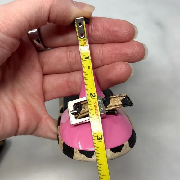 Cesare Paciotti Vintage Y2K Leopard Embellished Pointe Toe Kitten Heel Mules 36 - Picture 12 of 14